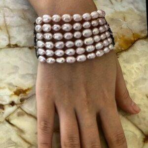 Real Freshwater Pearls crystals bracelet ✨